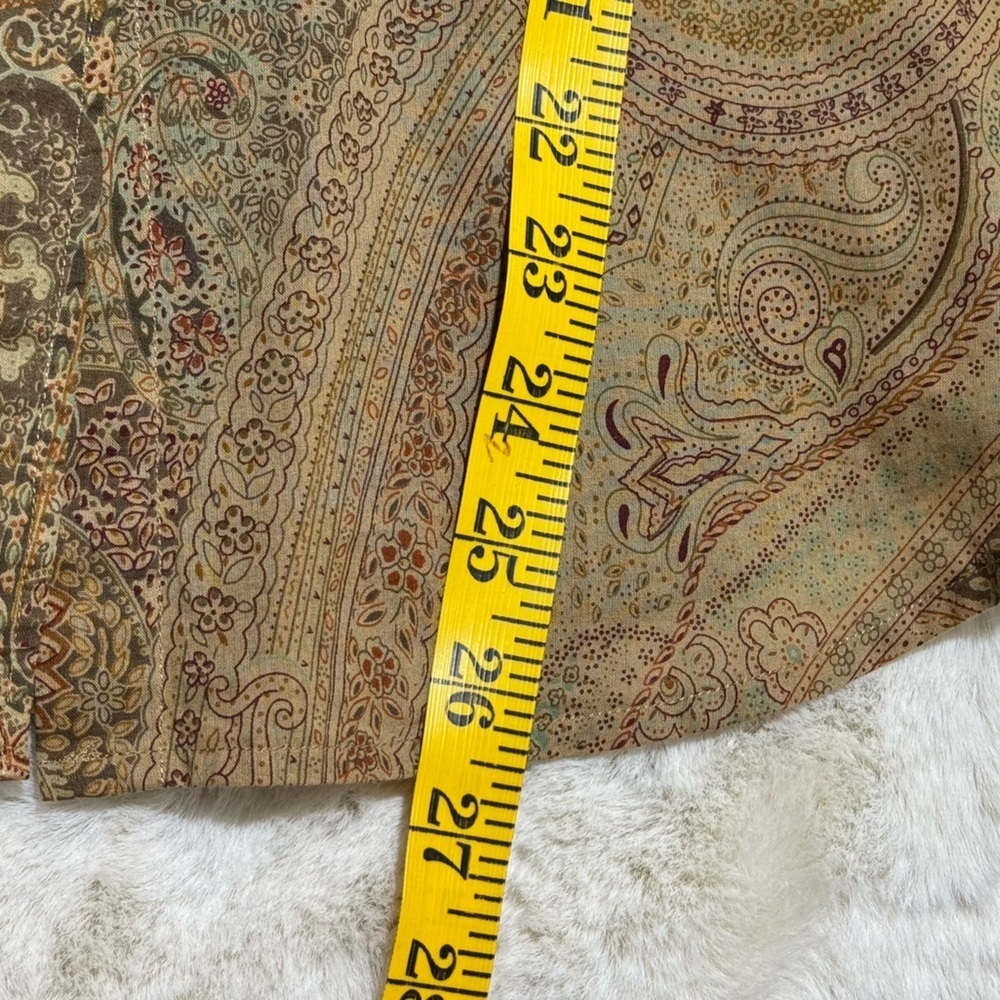 Lauren Ralph Lauren Corpcore Heritage 100% Cotton gold multicolor Shirt Medium - Picture 11 of 14